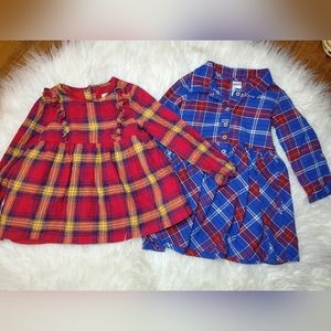 Girls plaid dresses bundle